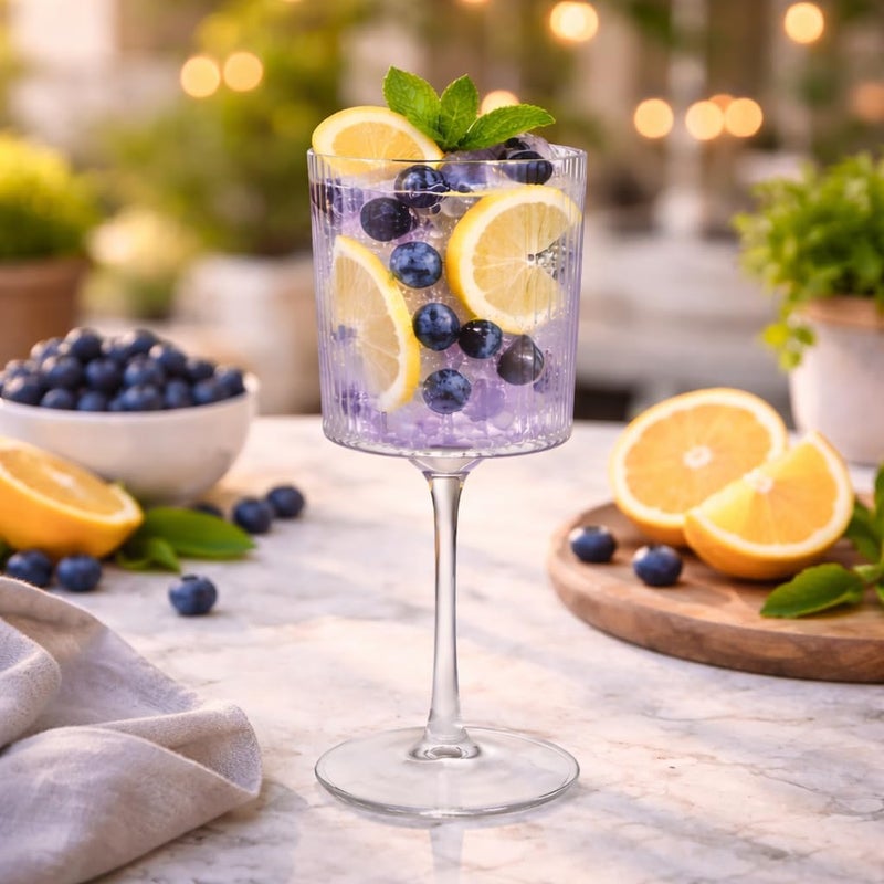 Oojami 12 Pack Clear Plastic Champagne Flutes, 8.5oz Ribbed Disposable Champagne Glasses, Long Stem Vintage Mimosa & Sparkling Wine Cups for Weddings, Parties, Celebrations - Image 4